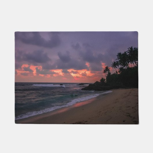 Romantic Beach at Dusk ドアマット (正面)