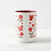 Romantic Bear Heart Ceramic Mug マグカップ (中央)