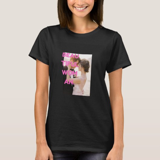 Romantic Beautiful Woman Art T-Shirt – Elegant Fem Tシャツ (正面)