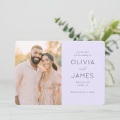 Romantic Beige Minimalist Photo セーブザデート (スタンド正面)