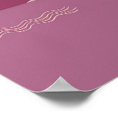 Romantic Berry Abstract Art Mountains Sunset Emoti ポスター (角)