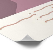 Romantic Berry Abstract Art Sunset Mountains Wall  ポスター (角)