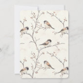 Romantic Birds in a Tree Baby Shower 招待状 (裏面)