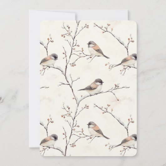 Romantic Birds in a Tree Baby Shower 招待状 (裏面)