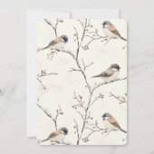 Romantic Birds in a Tree Birthday 招待状 (裏面)