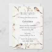 Romantic Birds in a Tree Birthday 招待状 (正面)