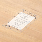 Romantic Birds in a Tree Wedding アクリル招待状 (レイダウン)