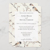 Romantic Birds in a Tree Wedding 招待状 (正面/裏面)