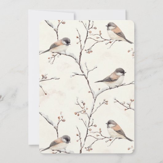 Romantic Birds in a Tree Wedding 招待状 (裏面)