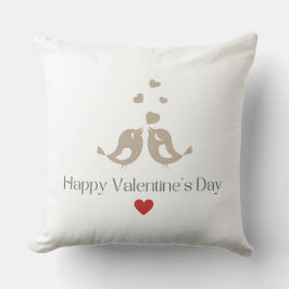 Romantic Birds Valentine's Day, Cute Lovebirds クッション