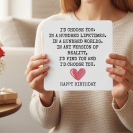 Romantic Birthday Card for Wife – I’d Choose You  シーズンカード