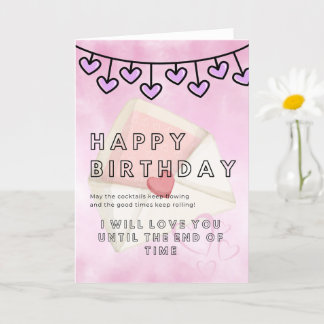 Romantic Birthday Card for Your Love – Elegant  カード