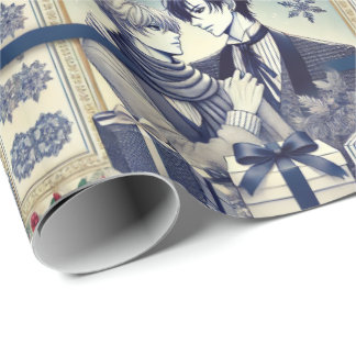 Romantic BL Manga Christmas Wrapping Paper ラッピングペーパー
