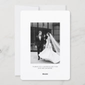 Romantic Black and White Newlywed Photo Christmas シーズンカード (裏面)
