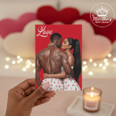 Romantic Black Couple Valentine’s Day カード