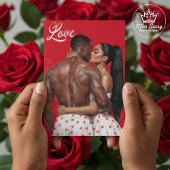 Romantic Black Couple Valentine’s Day カード