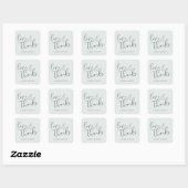 Romantic Black Cursive Love Thanks Sticker スクエアシール (シート)