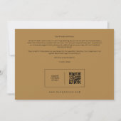 Romantic Black & Gold Couple Wedding Design セーブザデート (裏面)