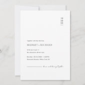 Romantic Black Tie Photo Wedding 招待状 (裏面)