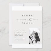 Romantic Black Tie Photo Wedding 招待状 (正面)