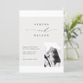 Romantic Black Tie Photo Wedding 招待状 (スタンド正面)