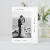 Romantic Black & White Wedding Photo セーブザデート (スタンド正面)