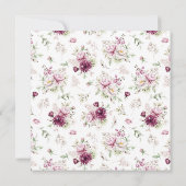 Romantic Bloom Floral Peony Pentacle サンキューカード (裏面)