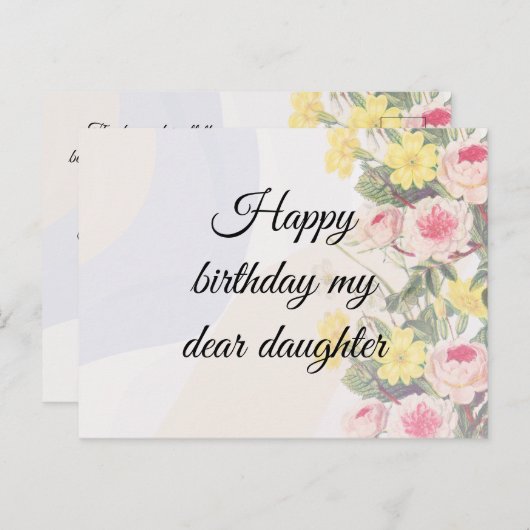 Romantic blooming flowers  ポストカード (正面/裏面)