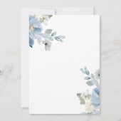Romantic Blue and White Flower Wedding Invitation  招待状 (裏面)