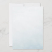 Romantic Blue Bow Pearls & Prosecco Bridal Shower 招待状 (裏面)