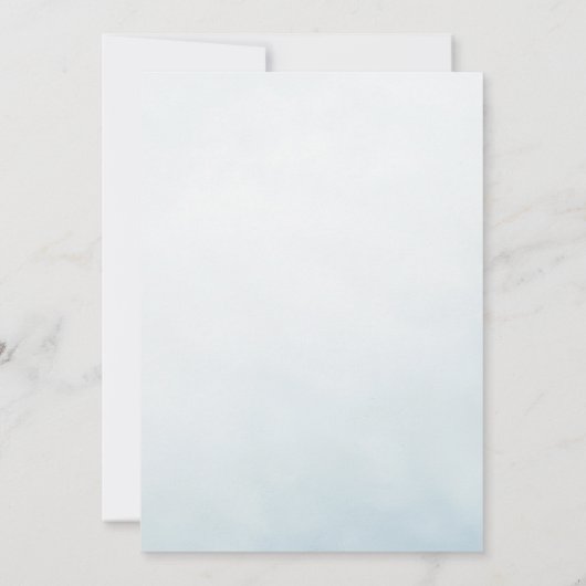 Romantic Blue Bow Pearls & Prosecco Bridal Shower 招待状 (裏面)