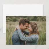 Romantic Blue Casual Photo 招待状 (正面/裏面)