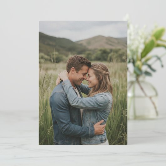 Romantic Blue Denim Photo 招待状 (スタンド正面)