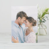 Romantic Blue Floral Photo 招待状 (スタンド正面)