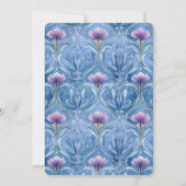 Romantic Blue Floral Wedding Invitation 招待状 (裏面)