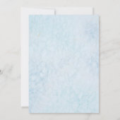 Romantic Blue Floral Wedding Save The Date Card 招待状 (裏面)