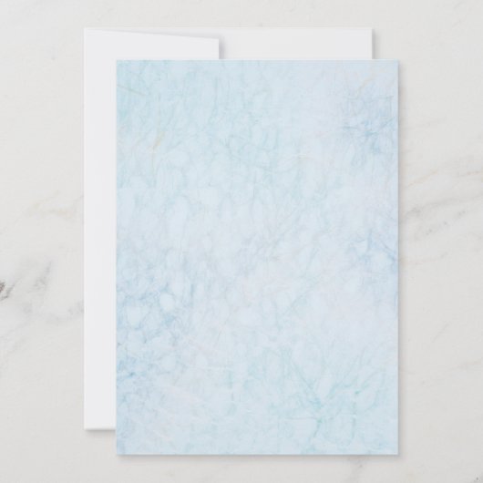 Romantic Blue Floral Wedding Save The Date Card 招待状 (裏面)