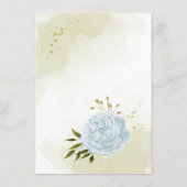 romantic blue flowers with lush greenery details エンクロージャーカード (裏面)