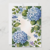 Romantic Blue Hydrangea Garden Bridal Shower 招待状 (裏面)