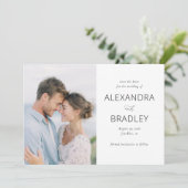 Romantic Blue Minimalist Photo セーブザデート (スタンド正面)