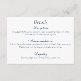 Romantic Blue Regency Gay Botanical Silhouette  エンクロージャーカード