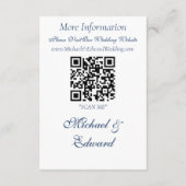 Romantic Blue Regency Gay Botanical Silhouette  エンクロージャーカード (裏面)