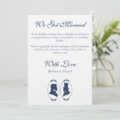 Romantic Blue Regency Gay Botanical Silhouette 招待状 (スタンド正面)