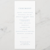 Romantic Blue Vintage Swans Wedding Program プログラム (裏面)