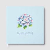 Romantic Blue Watercolor Hydrangeas ゲストブック (正面)