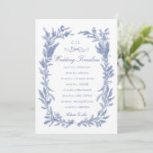 Romantic Blue Wildflower Wreath Wedding Timeline  プログラム (スタンド正面)