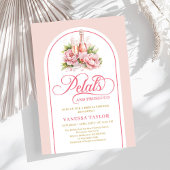 Romantic blush and gold bridal shower invite art 招待状