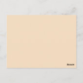 Romantic Blush Black Floral Wedding Save the Date ポストカード (裏面)