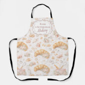 Romantic Blush Croissant Bakery Business エプロン (正面)