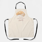 Romantic Blush Croissant Bakery Business エプロン (正面)